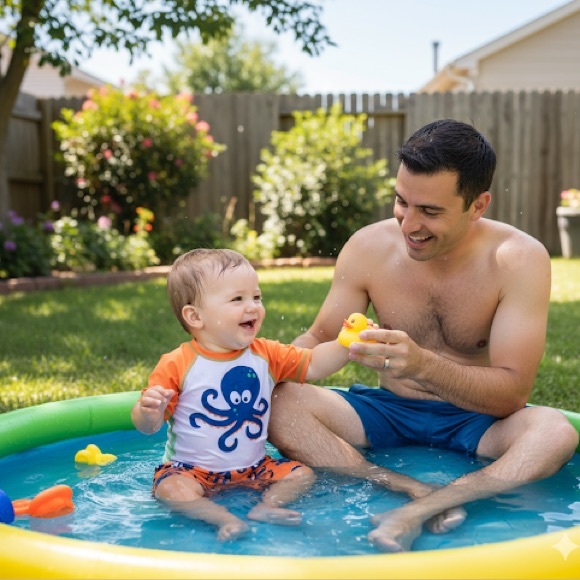 Baby Octopus Swim Trunk Set 6-9 Months - Picture 1 of 8